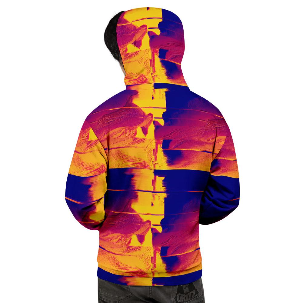 Surface Psychedelic Print Pattern Men's Hoodie-grizzshop