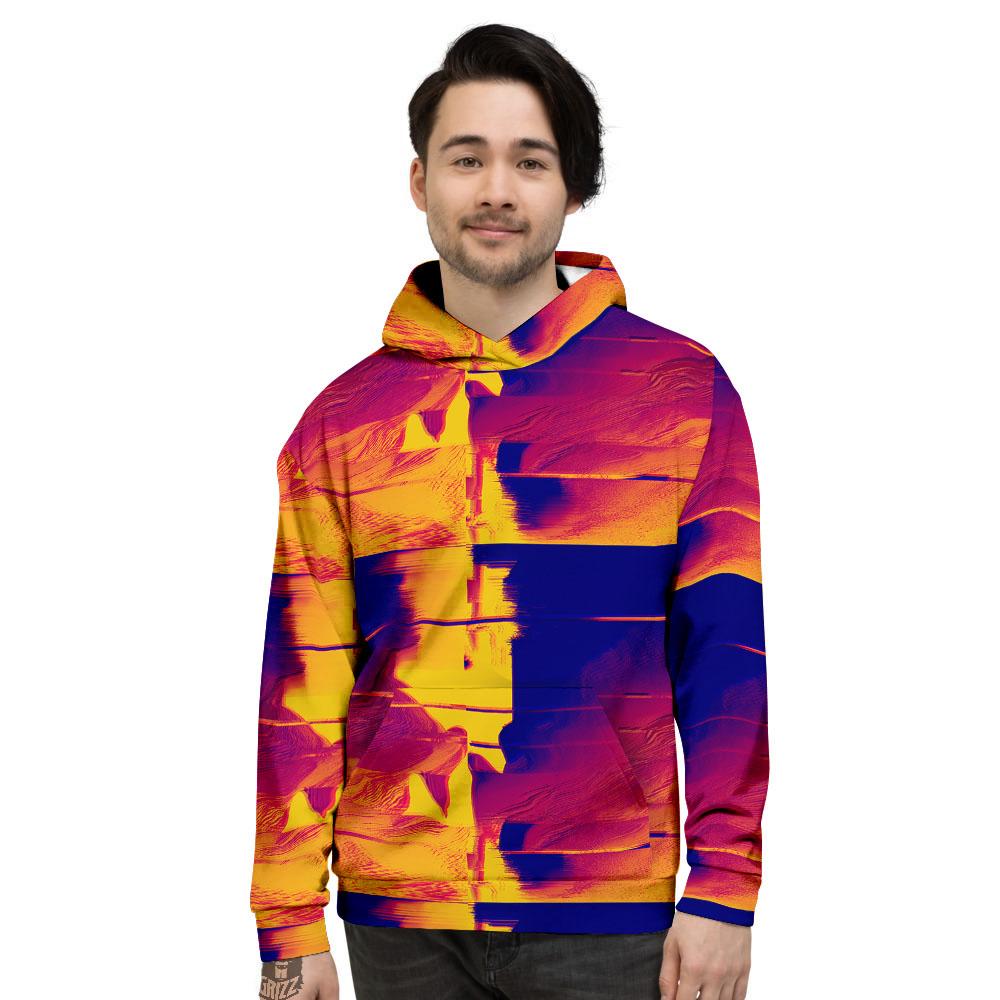 Surface Psychedelic Print Pattern Men's Hoodie-grizzshop
