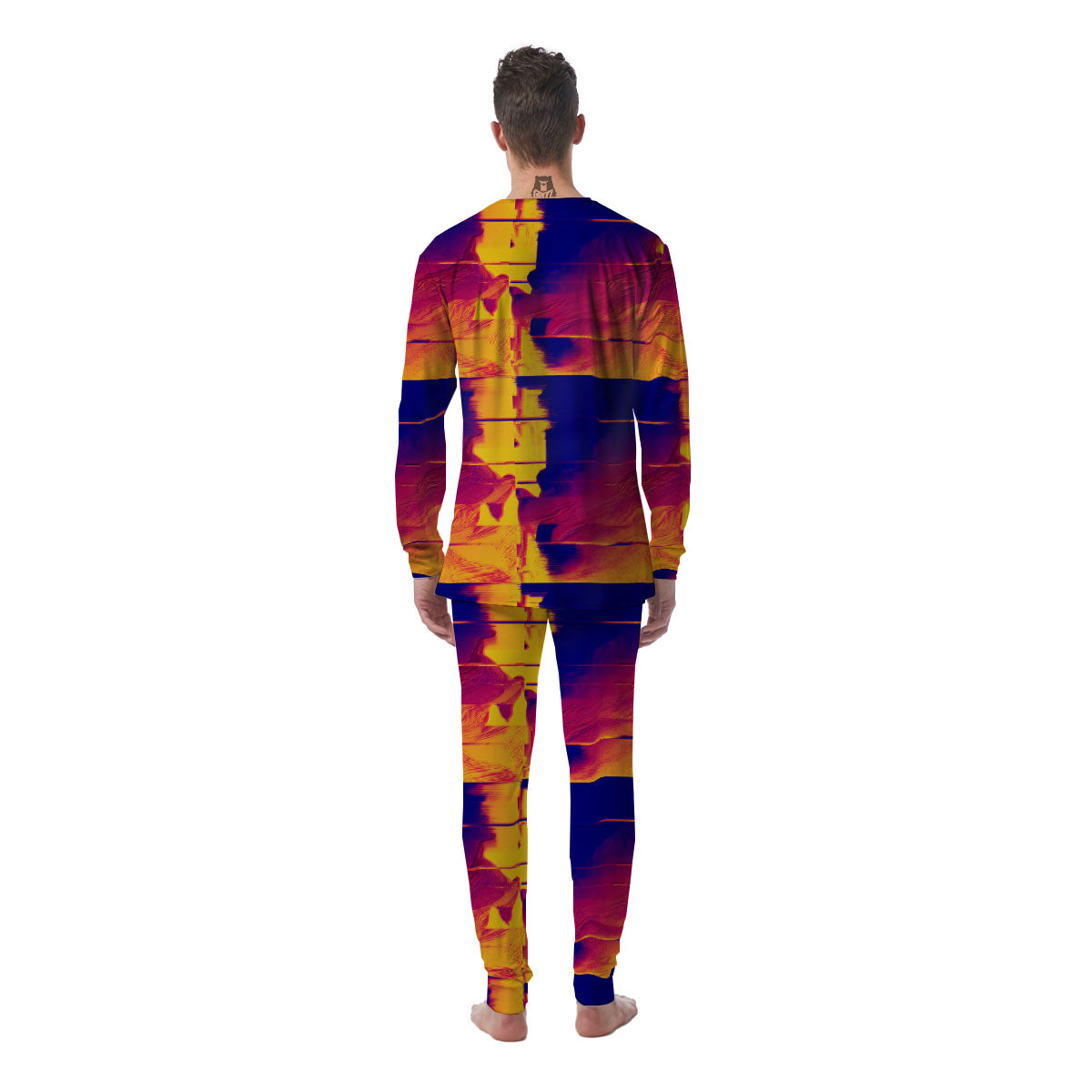 Surface Psychedelic Print Pattern Men's Pajamas-grizzshop