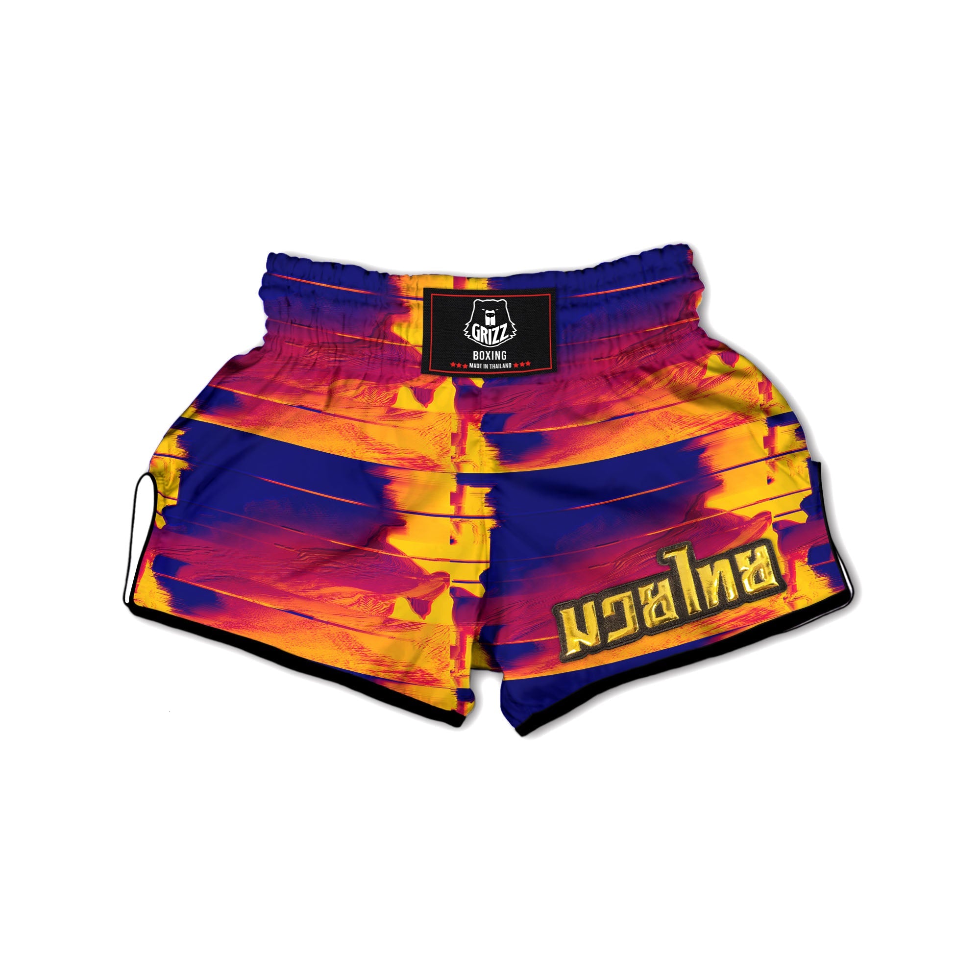 Surface Psychedelic Print Pattern Muay Thai Boxing Shorts-grizzshop