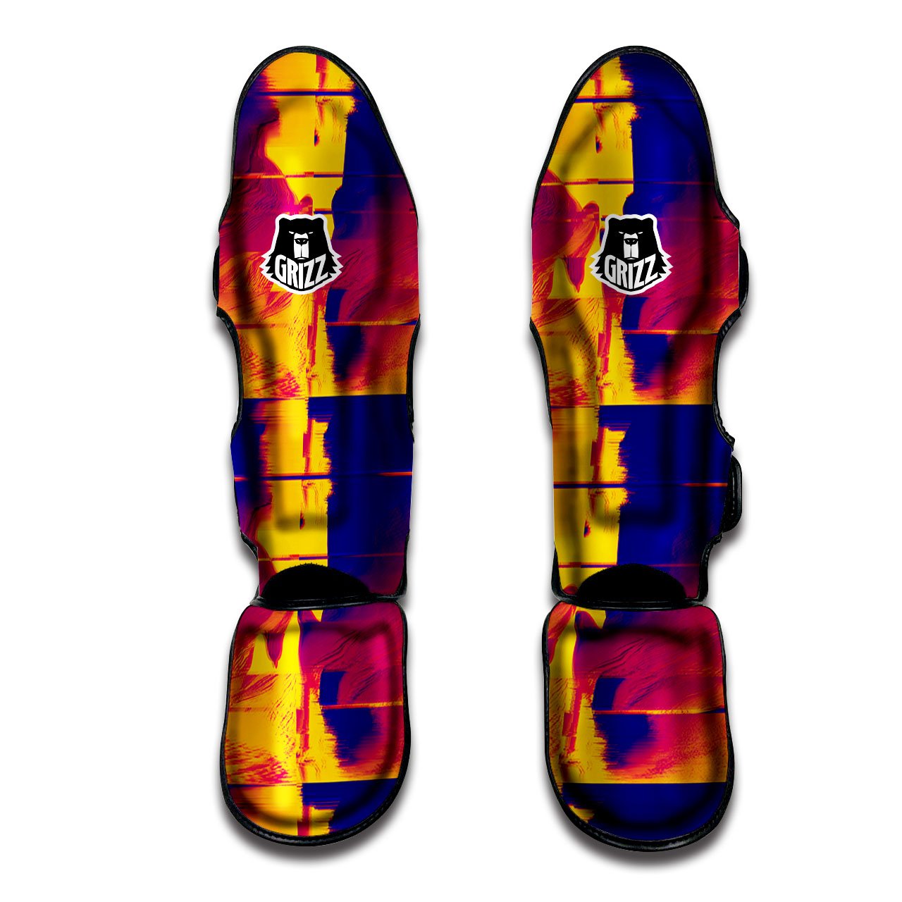 Surface Psychedelic Print Pattern Muay Thai Shin Guards-grizzshop