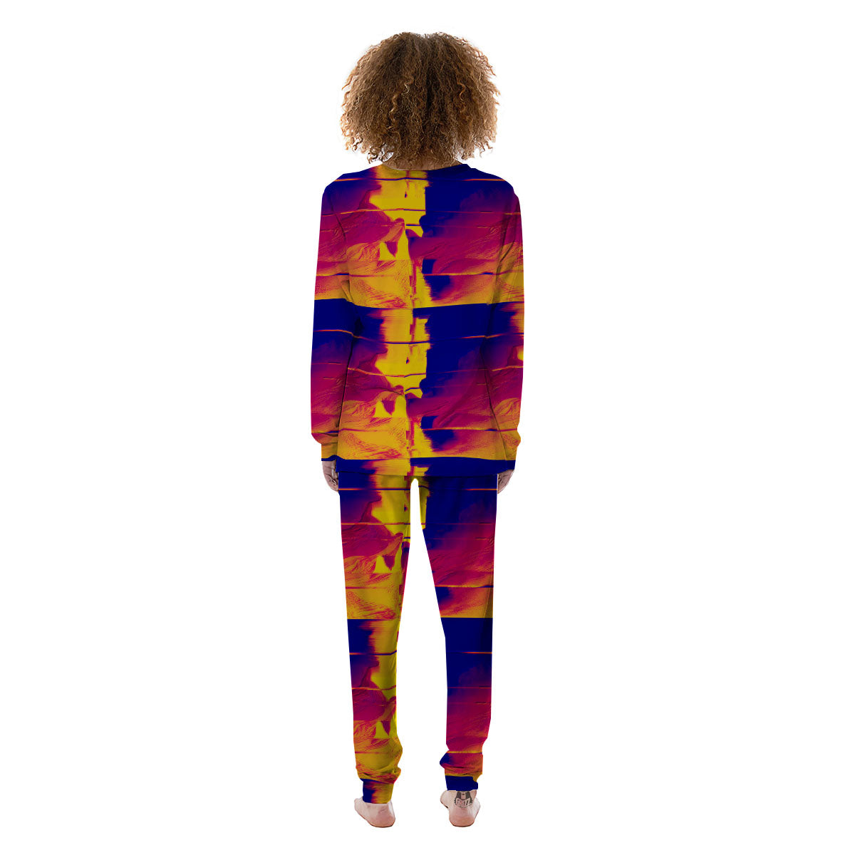 Surface Psychedelic Print Pattern Women's Pajamas-grizzshop