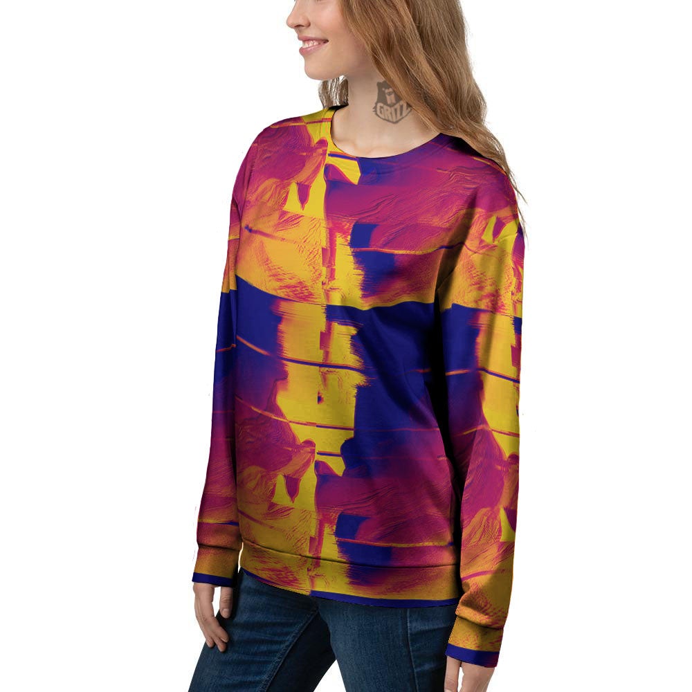 Surface Psychedelic Print Pattern Women's Sweatshirt-grizzshop