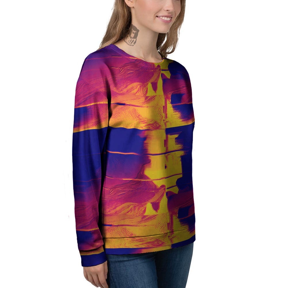 Surface Psychedelic Print Pattern Women's Sweatshirt-grizzshop