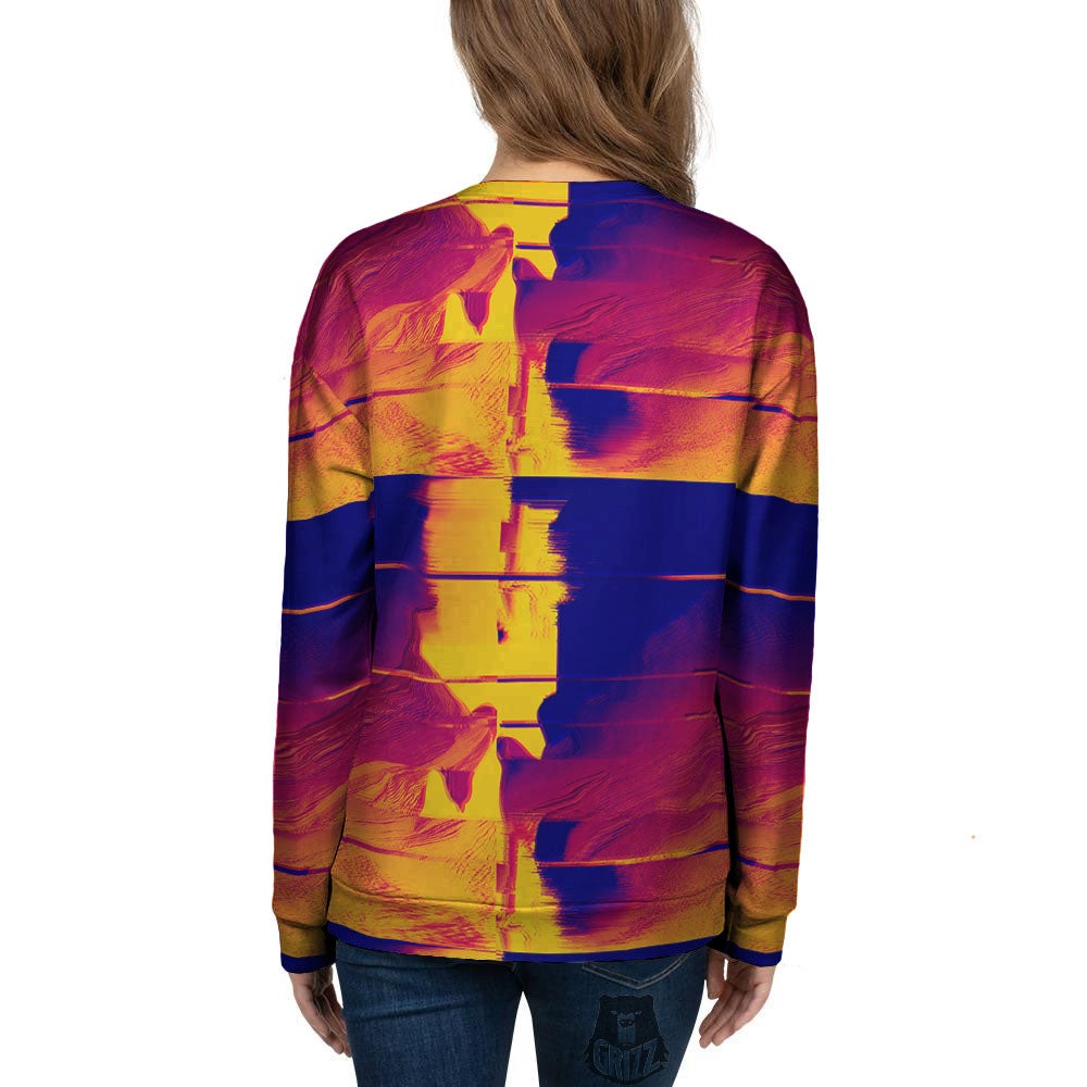 Surface Psychedelic Print Pattern Women's Sweatshirt-grizzshop