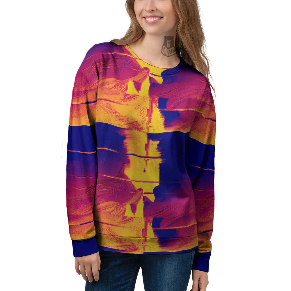 Surface Psychedelic Print Pattern Women's Sweatshirt-grizzshop
