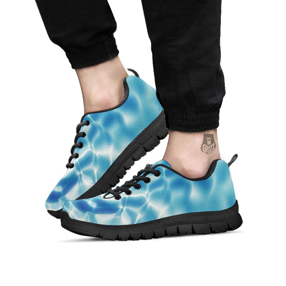 Surface Sea Water Print Black Sneaker-grizzshop