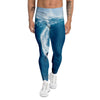 Surfing On Sea Print Men's Leggings-grizzshop