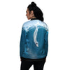 Surfing On Sea Print Women's Bomber Jacket-grizzshop