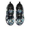 Surfing Sea Wave Print Pattern Black Sneaker-grizzshop