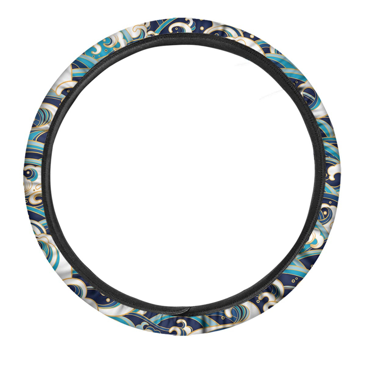 Surfing Sea Wave Print Pattern Car Steering Wheel Cover-grizzshop