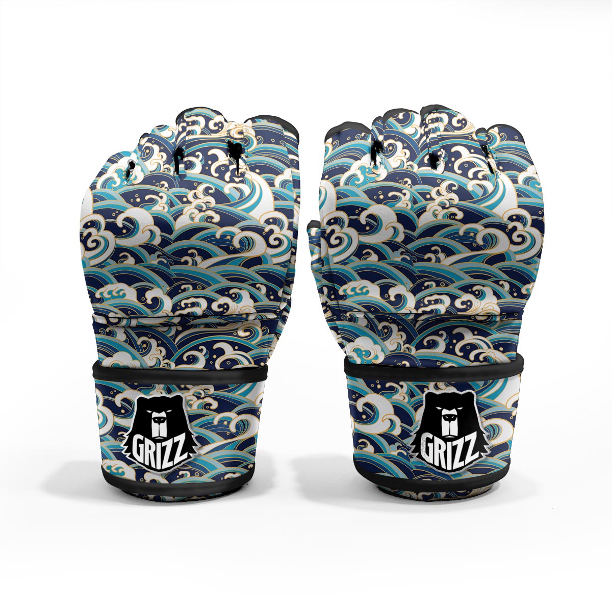 Surfing Sea Wave Print Pattern MMA Gloves-grizzshop