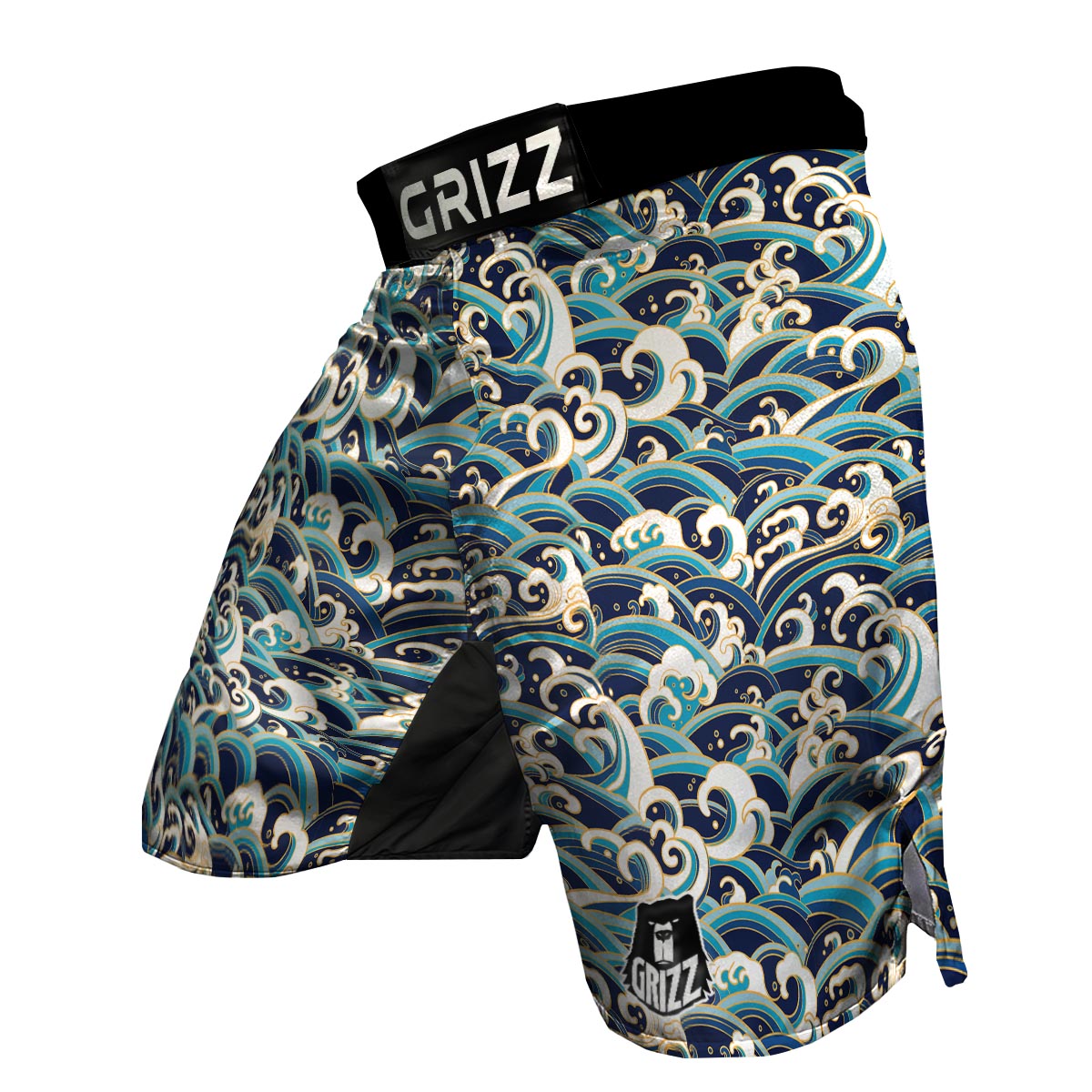 Surfing Sea Wave Print Pattern MMA Shorts-grizzshop