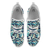 Surfing Sea Wave Print Pattern White Athletic Shoes-grizzshop