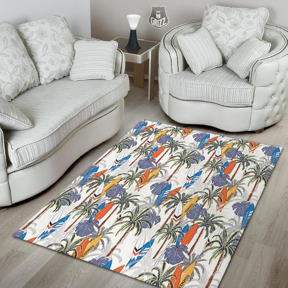 Surfing Summer Print Pattern Floor Mat-grizzshop