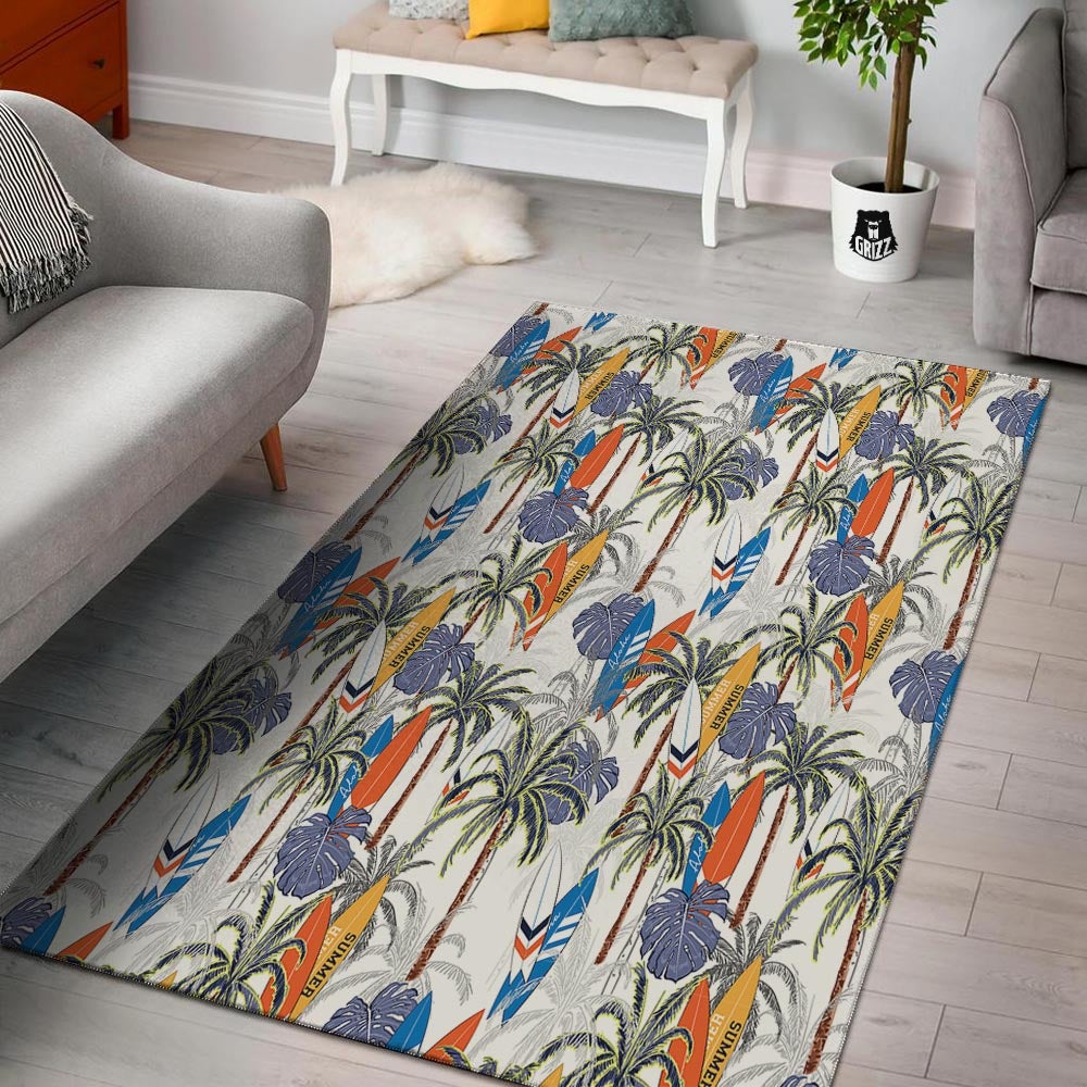 Surfing Summer Print Pattern Floor Mat-grizzshop