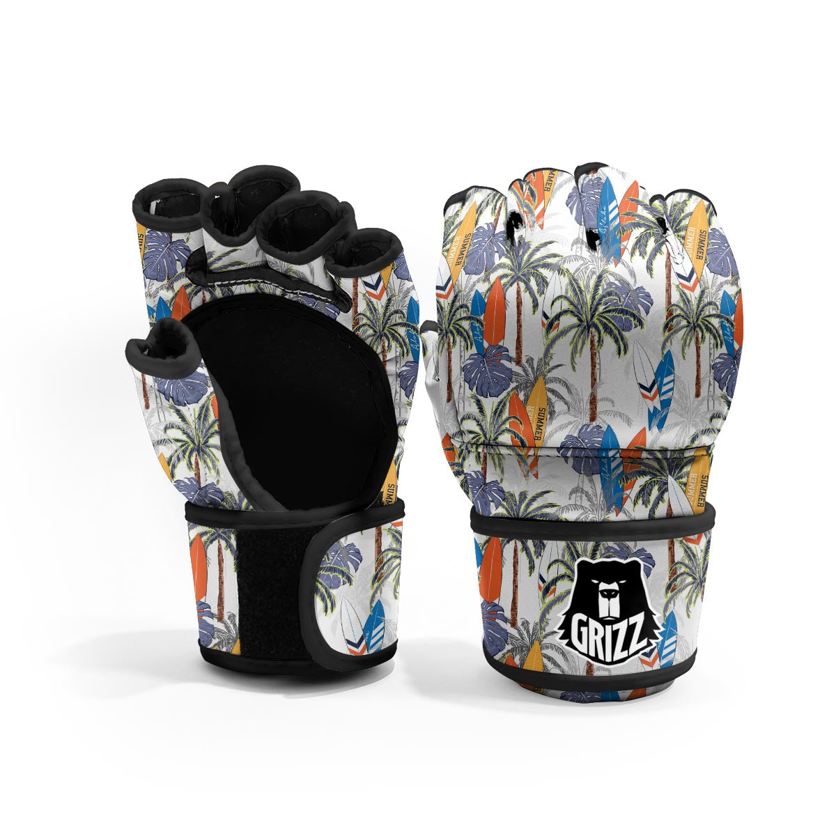 Surfing Summer Print Pattern MMA Gloves-grizzshop