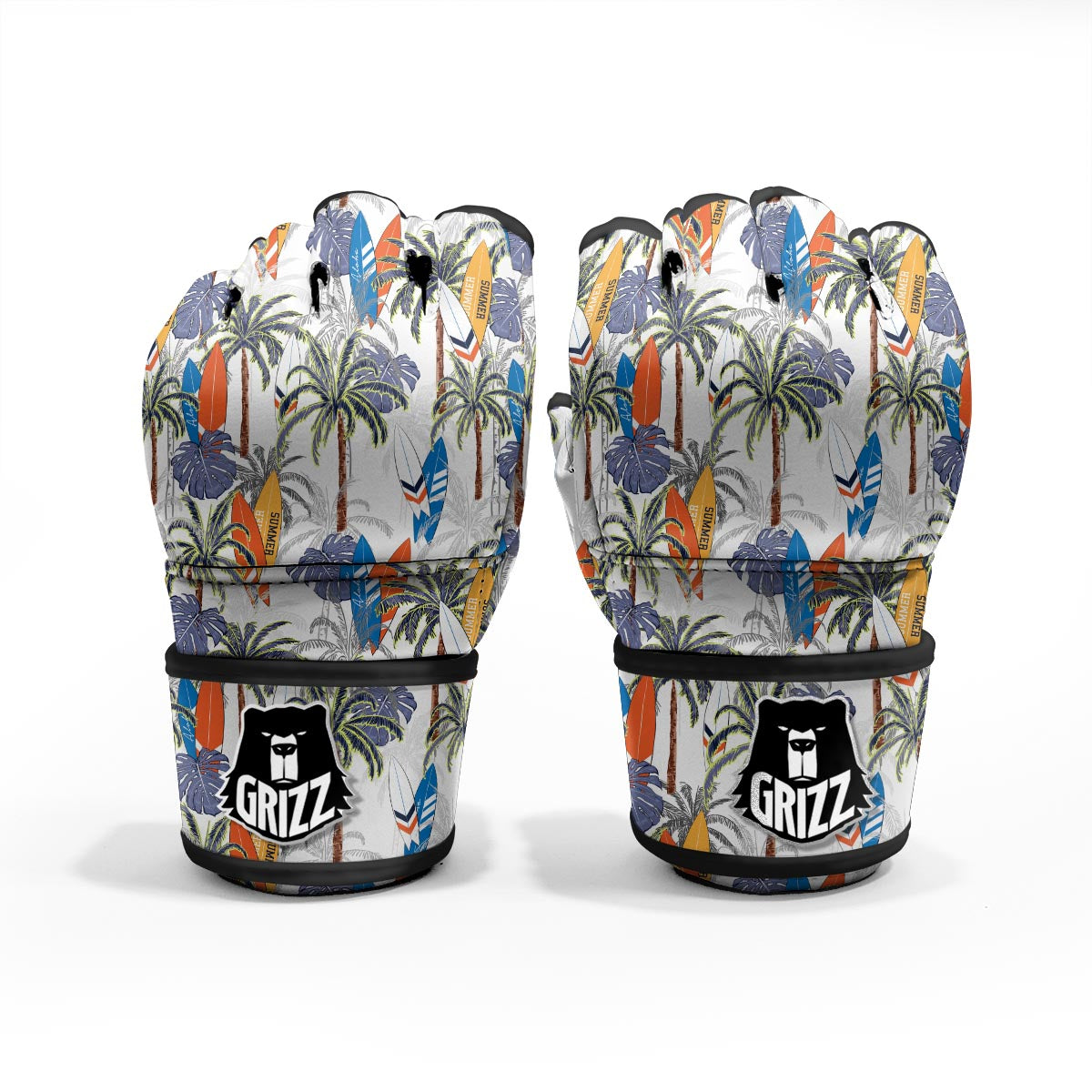 Surfing Summer Print Pattern MMA Gloves-grizzshop