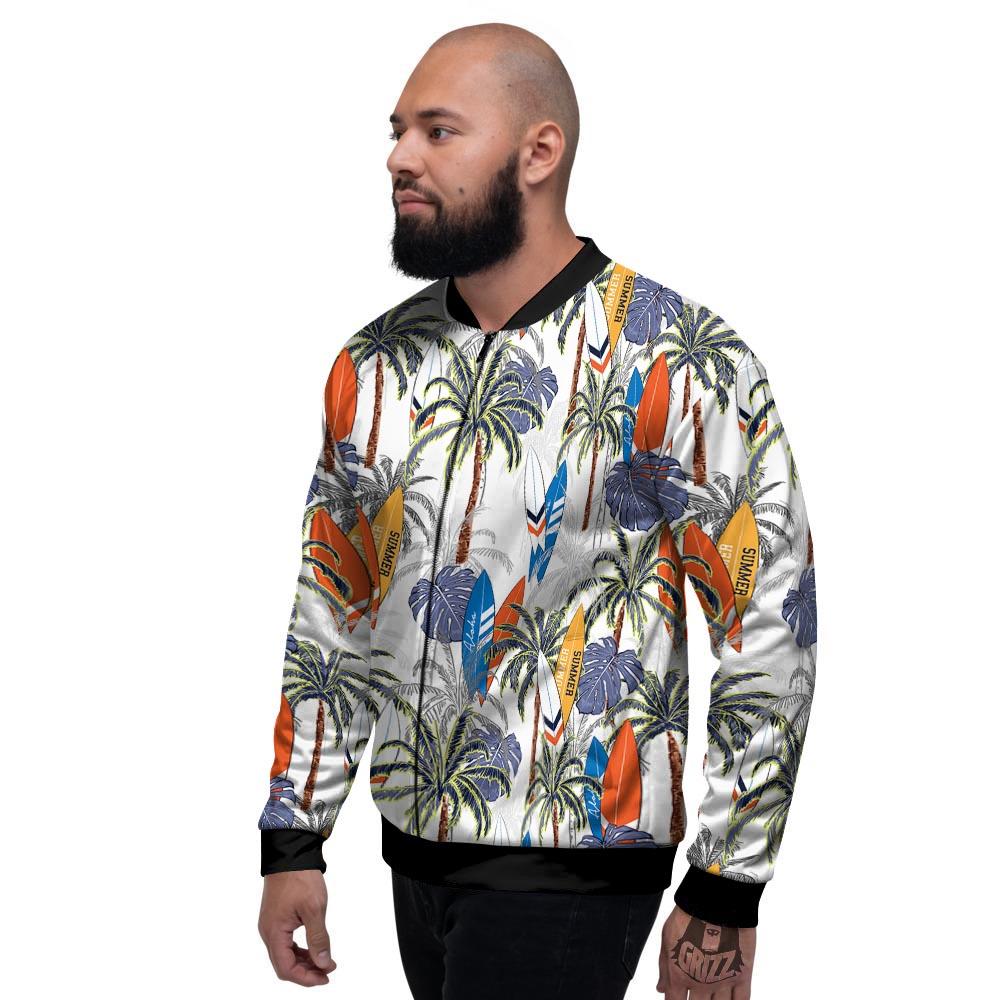 Surfing Summer Print Pattern Men's Bomber Jacket-grizzshop