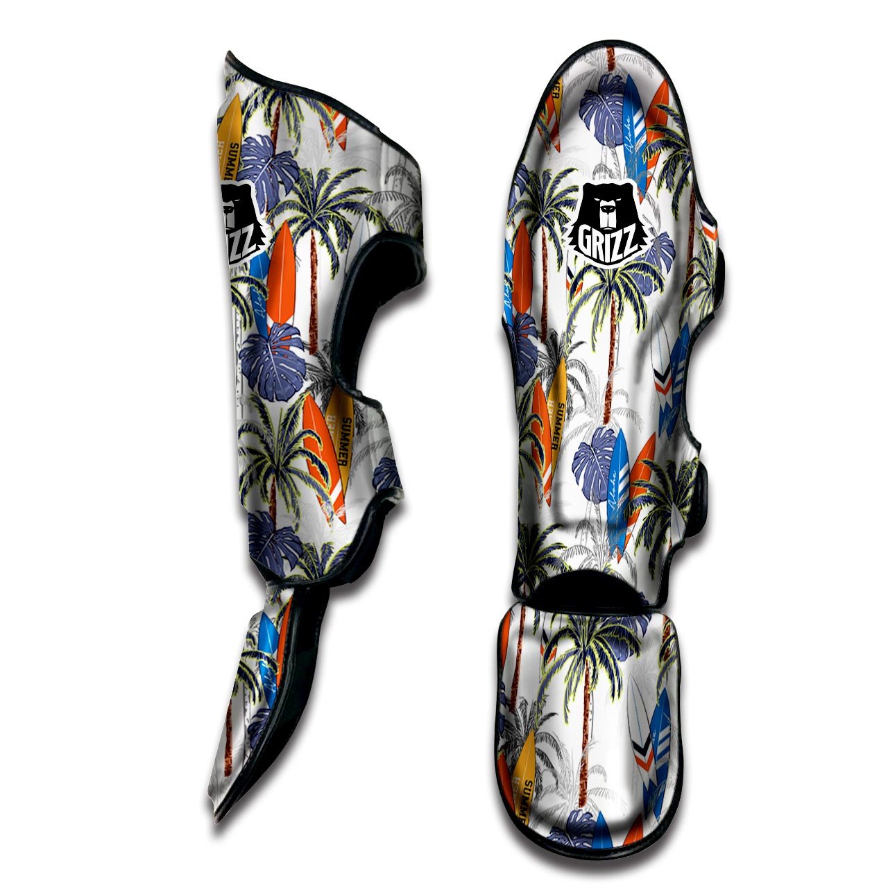 Surfing Summer Print Pattern Muay Thai Shin Guards-grizzshop