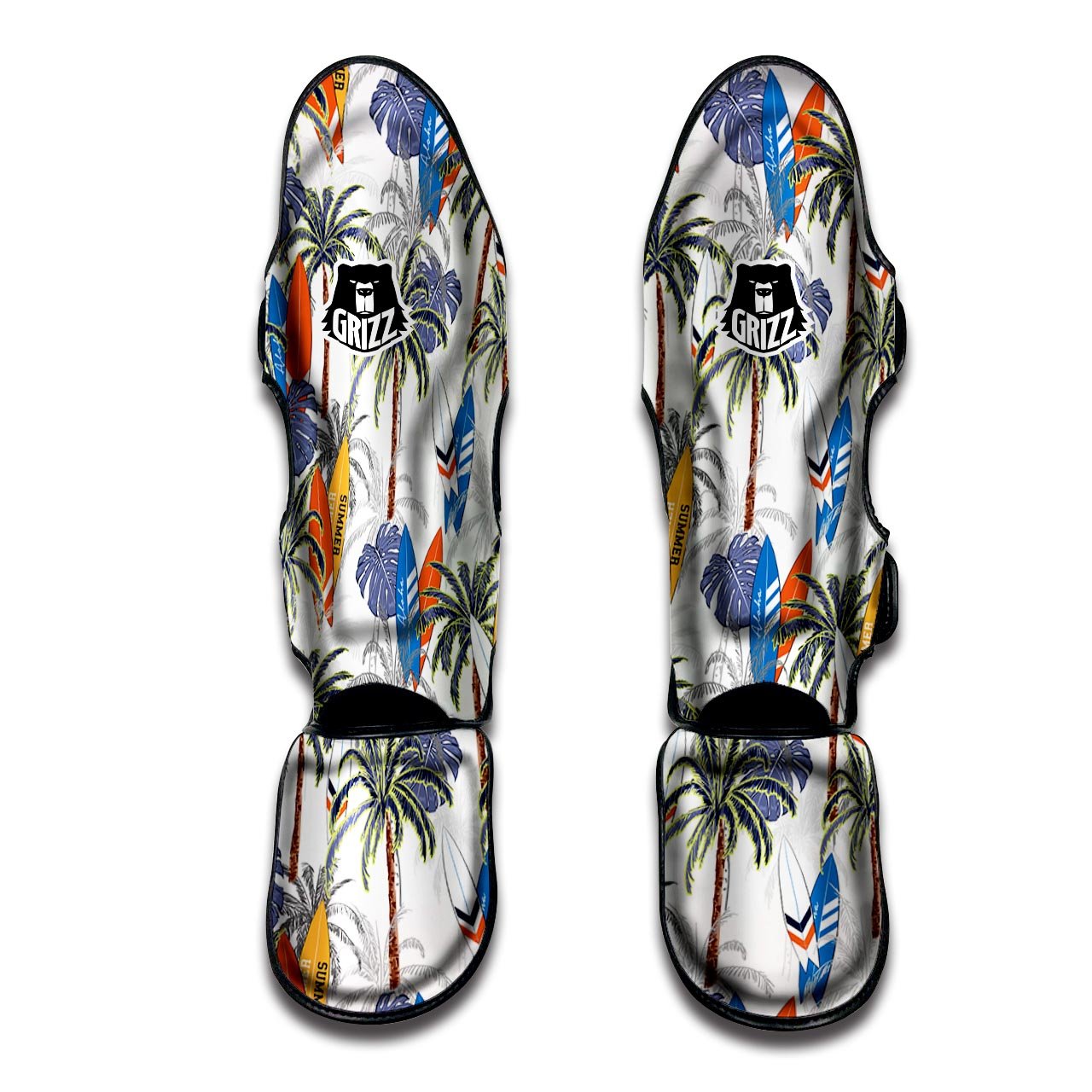 Surfing Summer Print Pattern Muay Thai Shin Guards-grizzshop