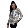 Surfing Summer Print Pattern Women's Bomber Jacket-grizzshop