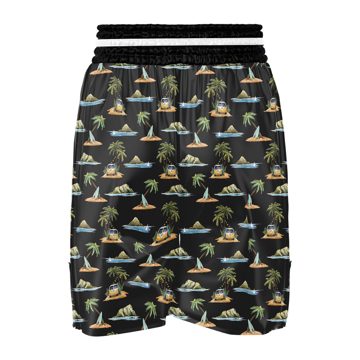 Surfing Watercolor Print Pattern Boxing Shorts-grizzshop