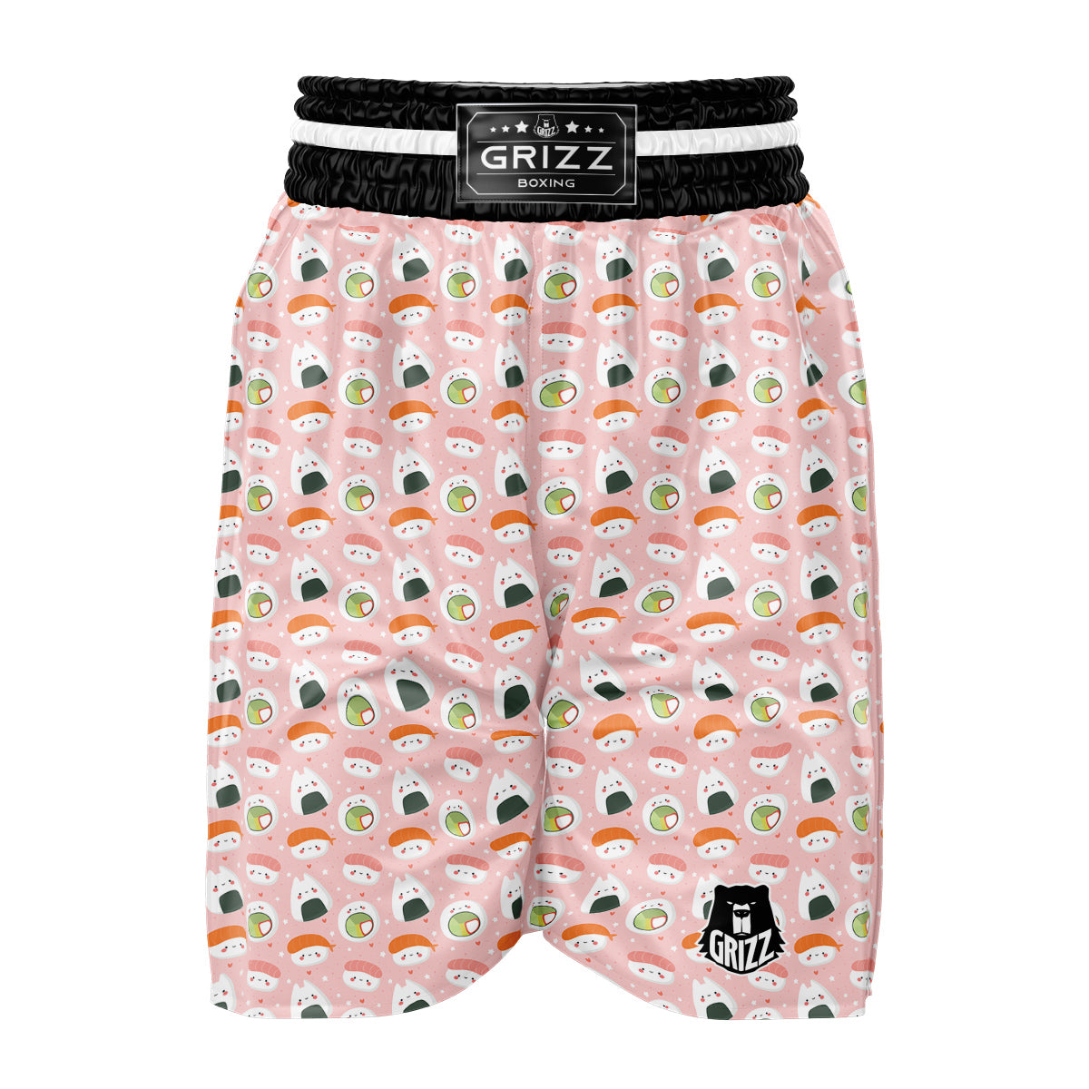 Sushi Cute Japanese Print Pattern Boxing Shorts-grizzshop