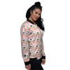 Sushi Cute Japanese Print Pattern Women's Bomber Jacket-grizzshop