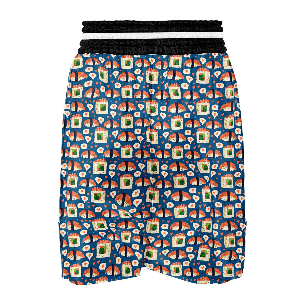 Sushi Doodle Japanese Print Pattern Boxing Shorts-grizzshop
