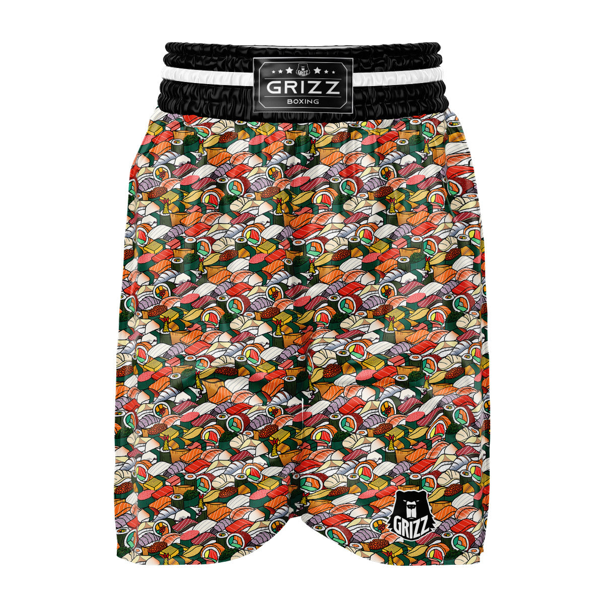 Sushi Japanese Colorful Print Pattern Boxing Shorts-grizzshop