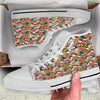 Sushi Japanese Colorful Print Pattern White High Top Shoes-grizzshop