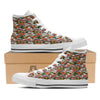 Sushi Japanese Colorful Print Pattern White High Top Shoes-grizzshop