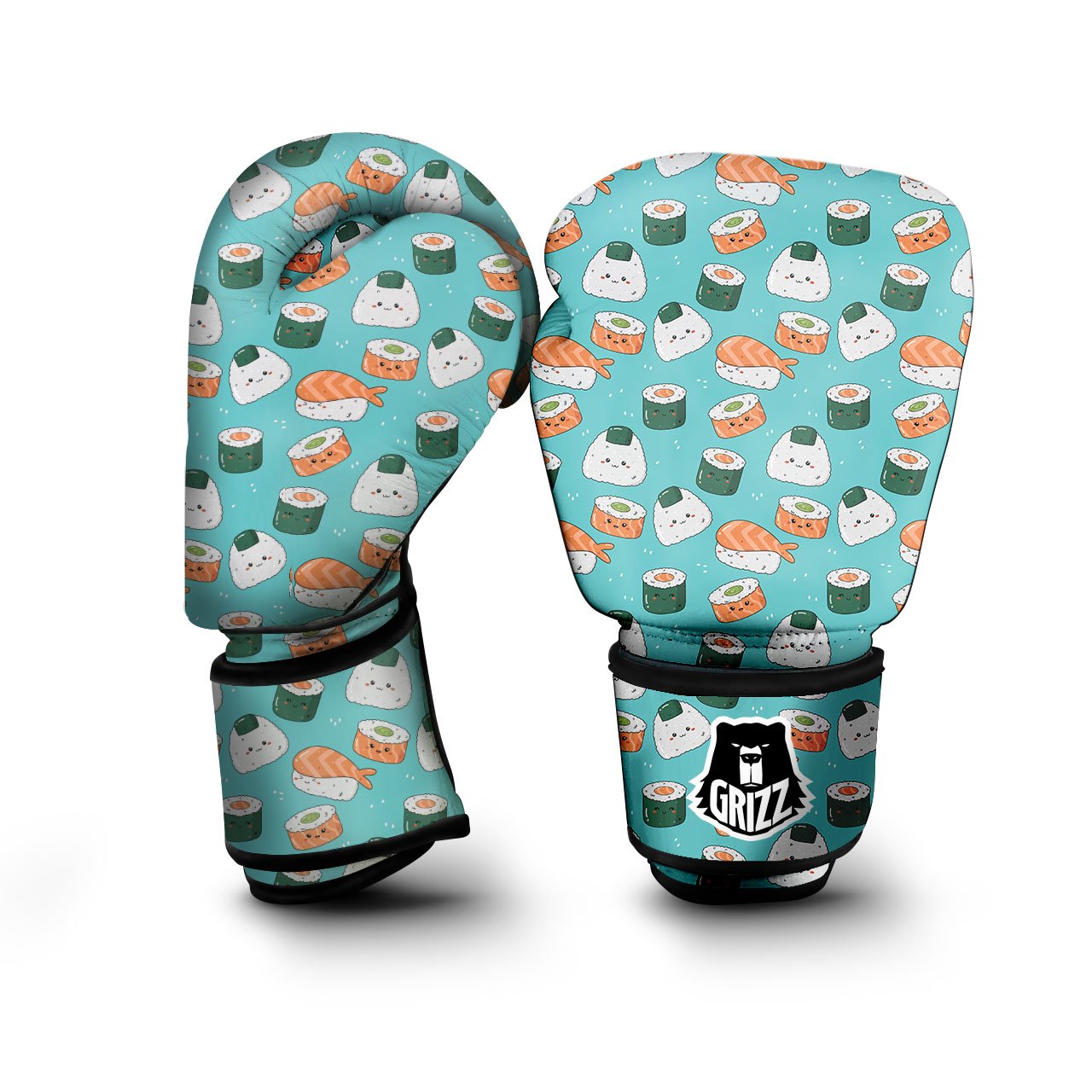 Sushi Kawaii Japanese Print Pattern Boxing Gloves-grizzshop