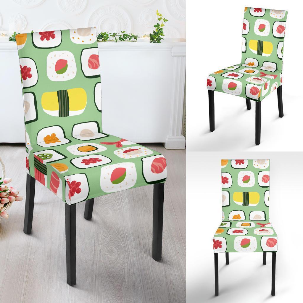 Sushi Kawaii Pattern Print Chair Cover-grizzshop