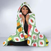 Sushi Kawaii Pattern Print Hooded Blanket-grizzshop