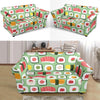 Sushi Kawaii Pattern Print Loveseat Cover-grizzshop