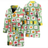 Sushi Kawaii Pattern Print Men Long Robe-grizzshop