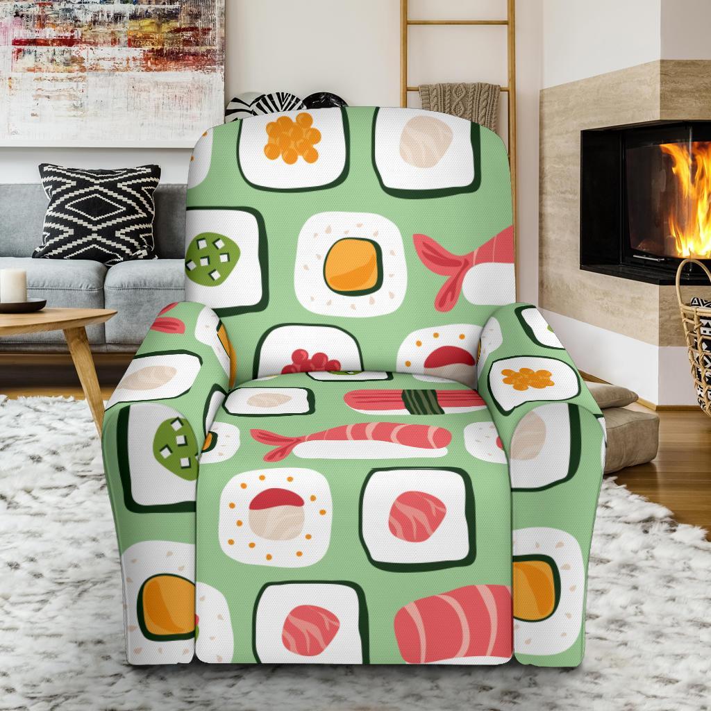 Sushi Kawaii Pattern Print Recliner Cover-grizzshop