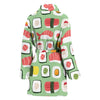 Sushi Kawaii Pattern Print Women Long Robe-grizzshop