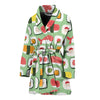 Sushi Kawaii Pattern Print Women Long Robe-grizzshop