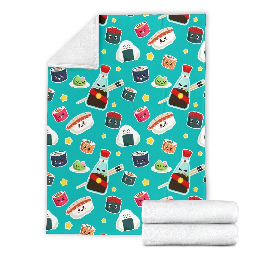 Sushi Pattern Print Blanket-grizzshop