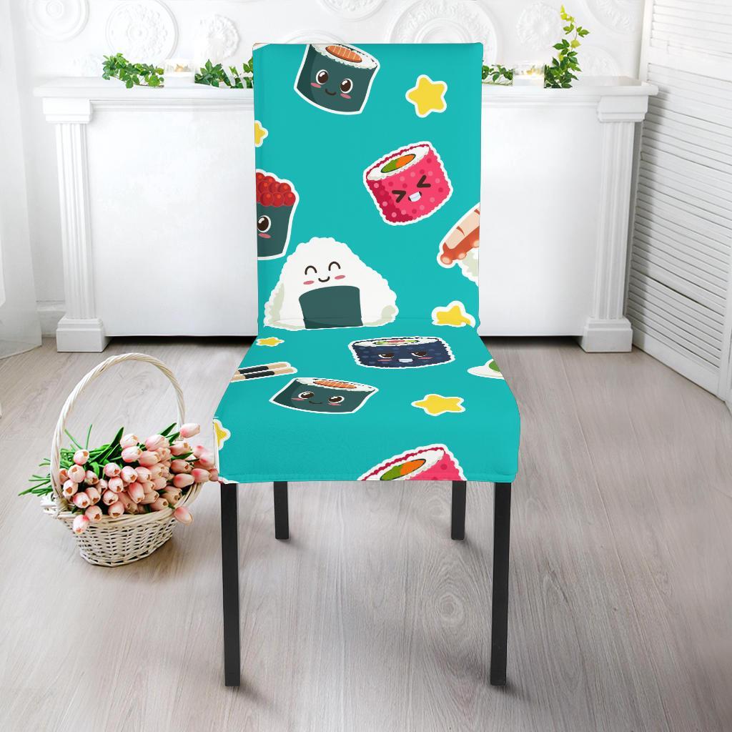 Sushi Pattern Print Chair Cover-grizzshop