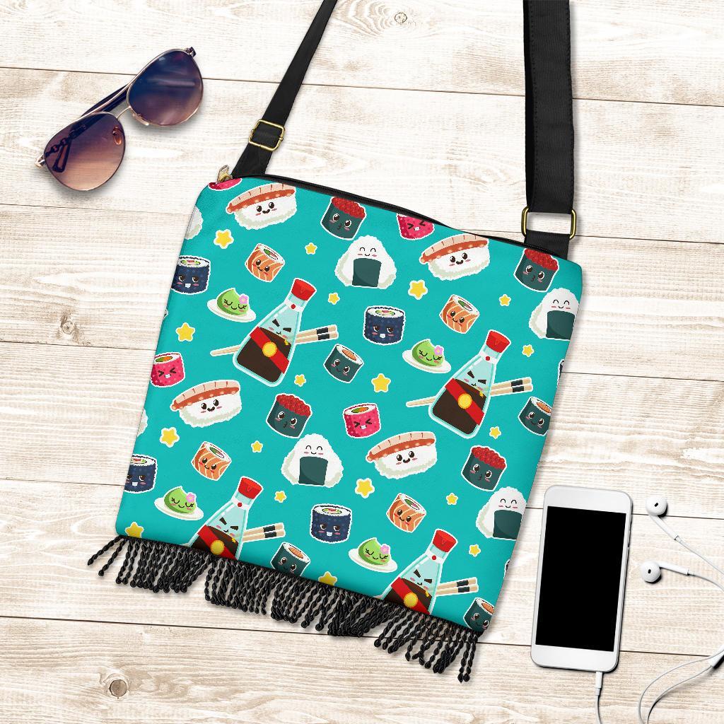 Sushi Pattern Print Crossbody Bags-grizzshop