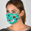Sushi Pattern Print Face Mask-grizzshop