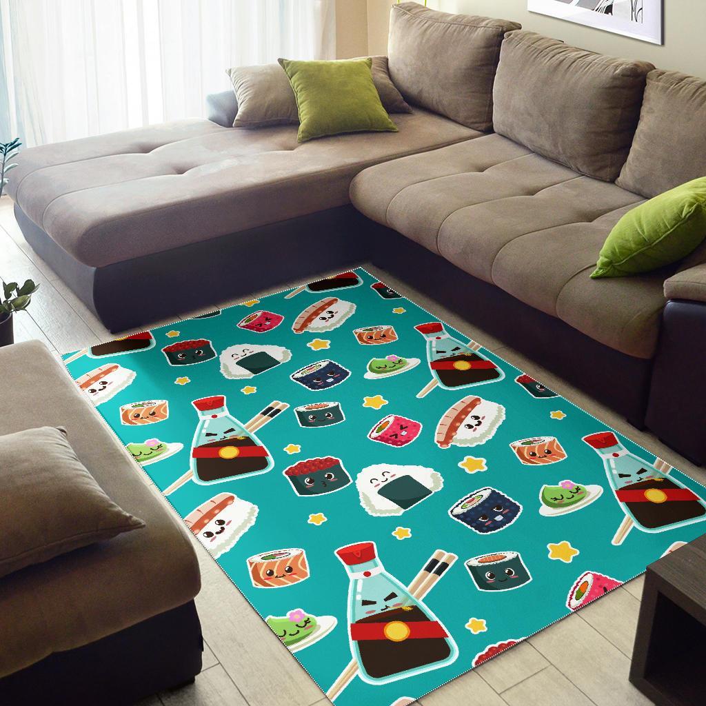 Sushi Pattern Print Floor Mat-grizzshop