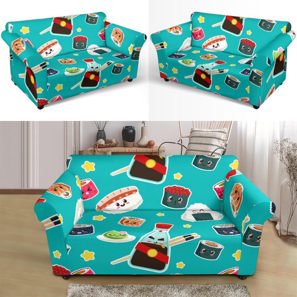 Sushi Pattern Print Loveseat Cover-grizzshop