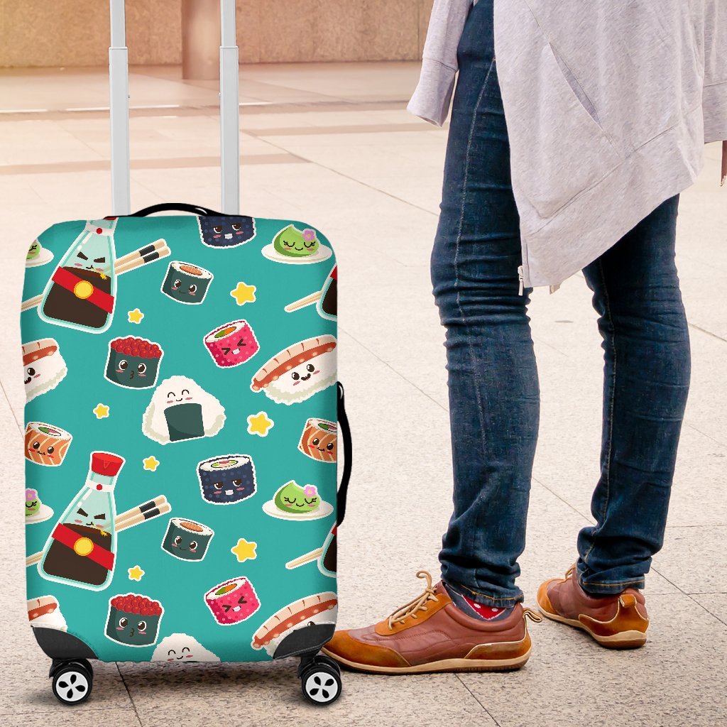 Sushi Pattern Print Luggage Cover Protector-grizzshop