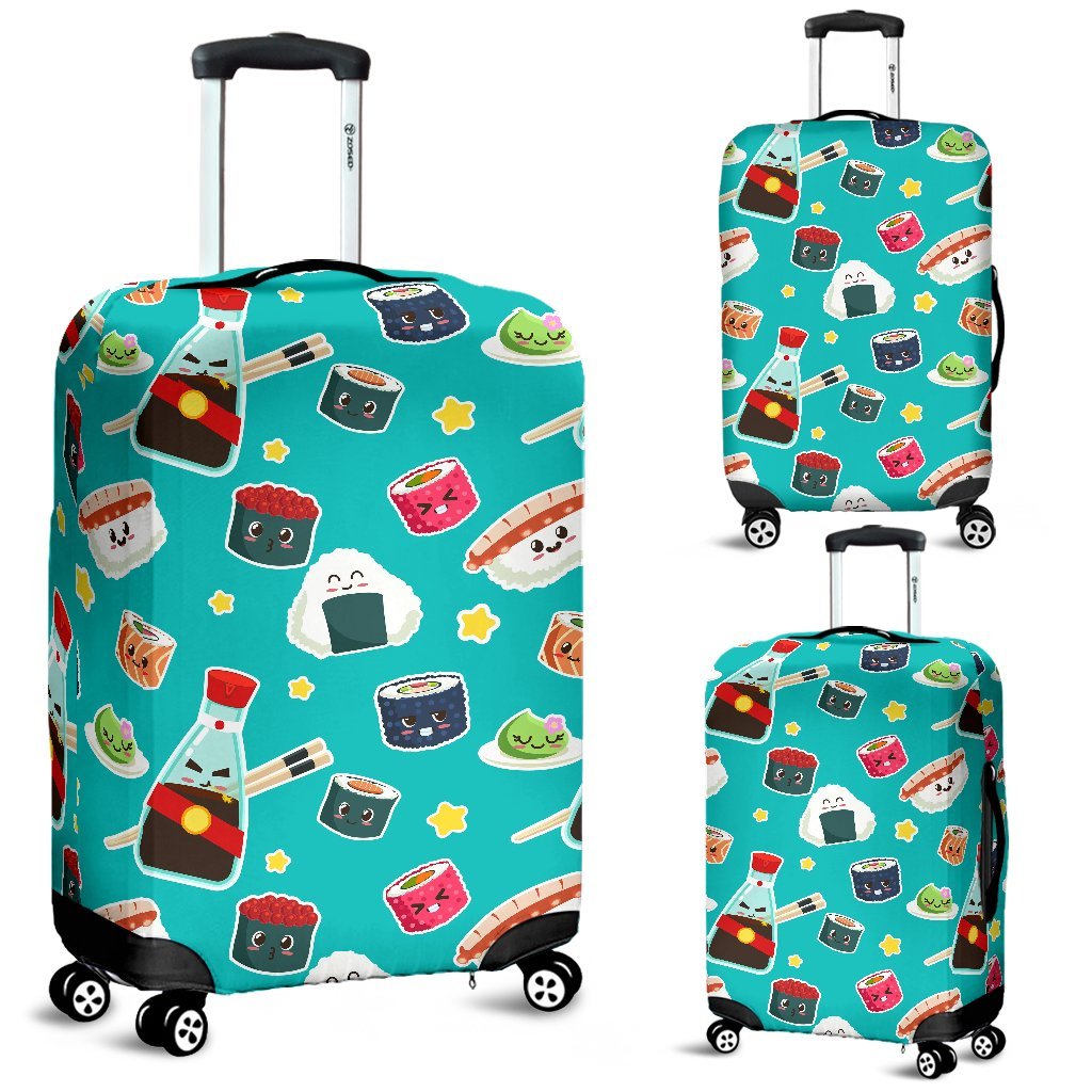 Sushi Pattern Print Luggage Cover Protector-grizzshop