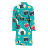 Sushi Pattern Print Men Long Robe-grizzshop